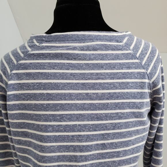 Onque Casuals Striped Side Zipper Crewneck Pullover Top Medium - Picture 10 of 12